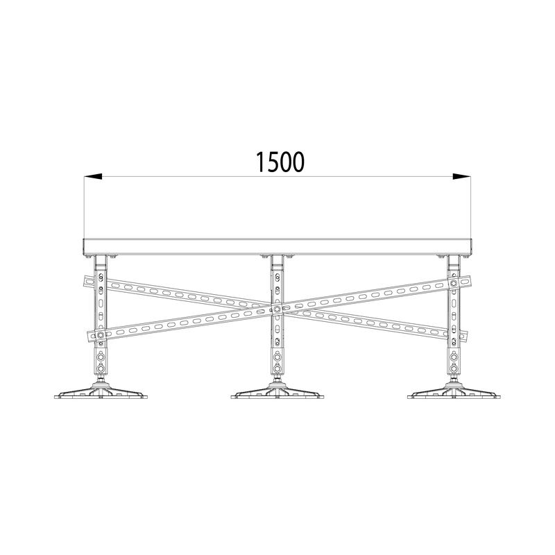 Конструкция опорная для установки оборудования TECHNORAPTOR FOOT 2000х1500 тип 1 HD КМ TR0247