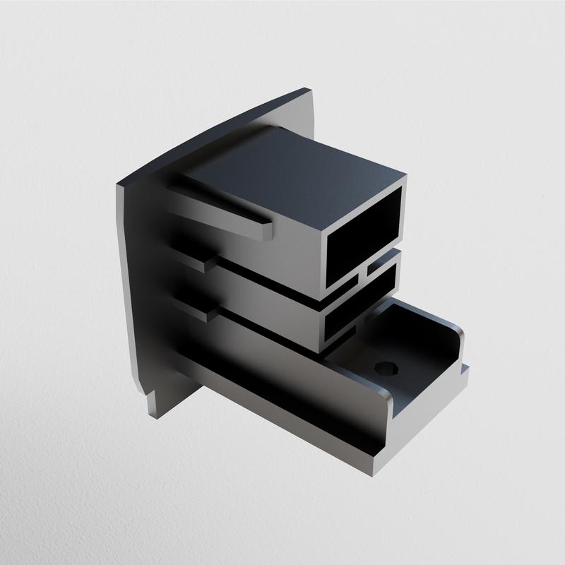 Заглушка торцевая Trinity черн. 1шт Voltega TRA-VGL005EC-31B