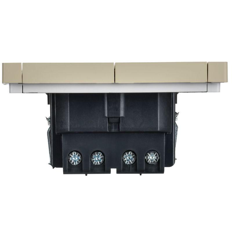 Выключатель перекрестный 2-кл. СП FORTE&PIANO 10А FP409 ваниль IEK FP-V23-0-10-1-K10