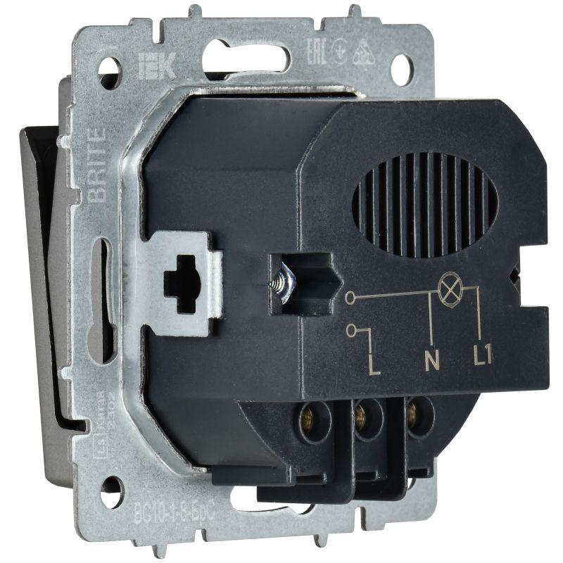 Выключатель карточный BRITE 30А ВС10-1-8-БрС механизм сталь IEK BR-V11-0-10-K46