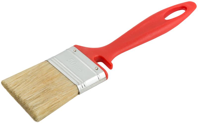 Кисть флейцевая "Крафт" 50мм натур. свет. щетина пластик. ручка с выемкой КУРС 00843