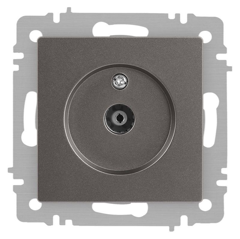 Розетка телевизионная одиночная TV СП Accent 6-301-09 IP20 титан Intro Б0063618