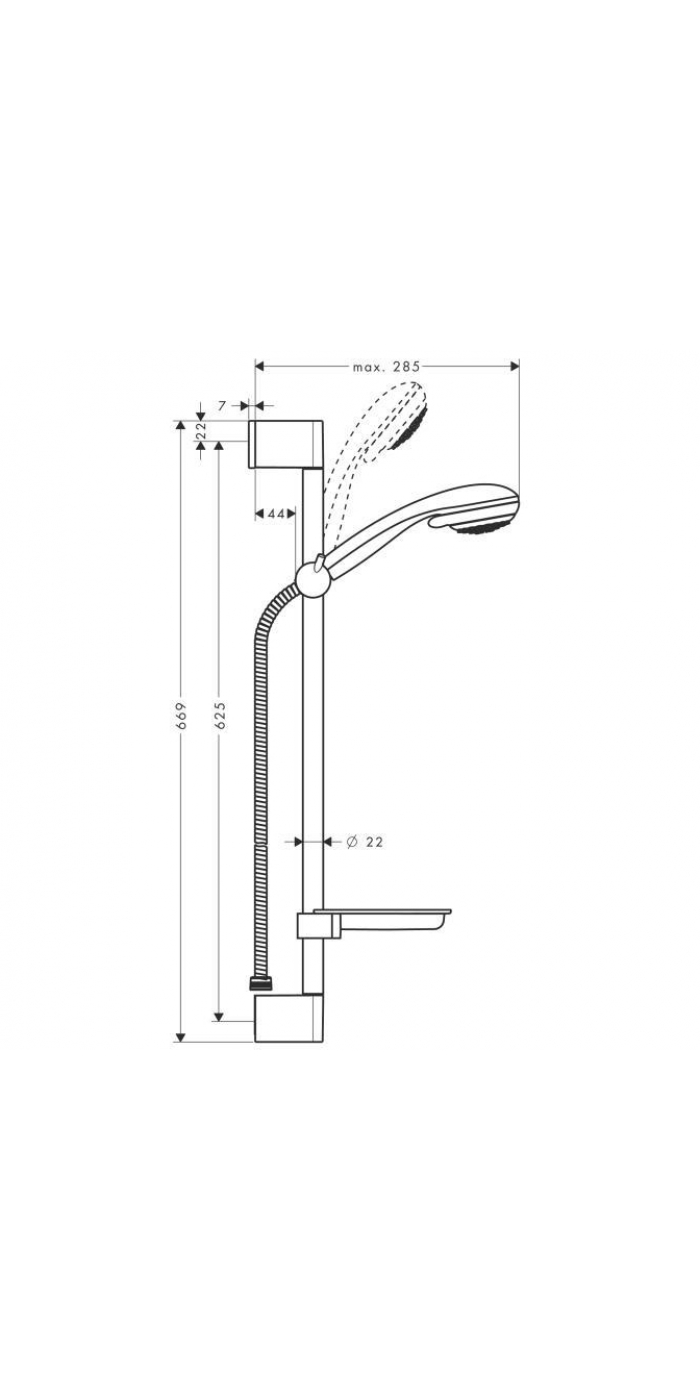 Душевой гарнитур Hansgrohe Crometta 85 Vario 27764000