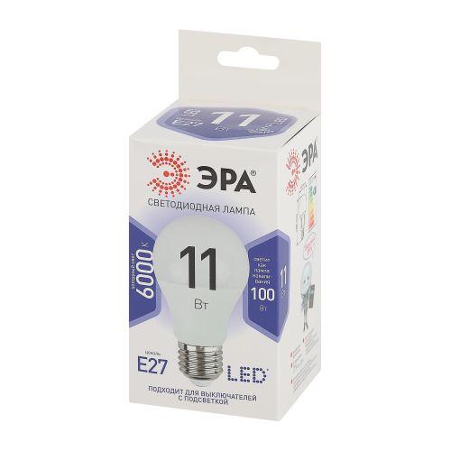 Лампа светодиодная A60-11W-860-E27 грушевидная 880лм Эра Б0031394
