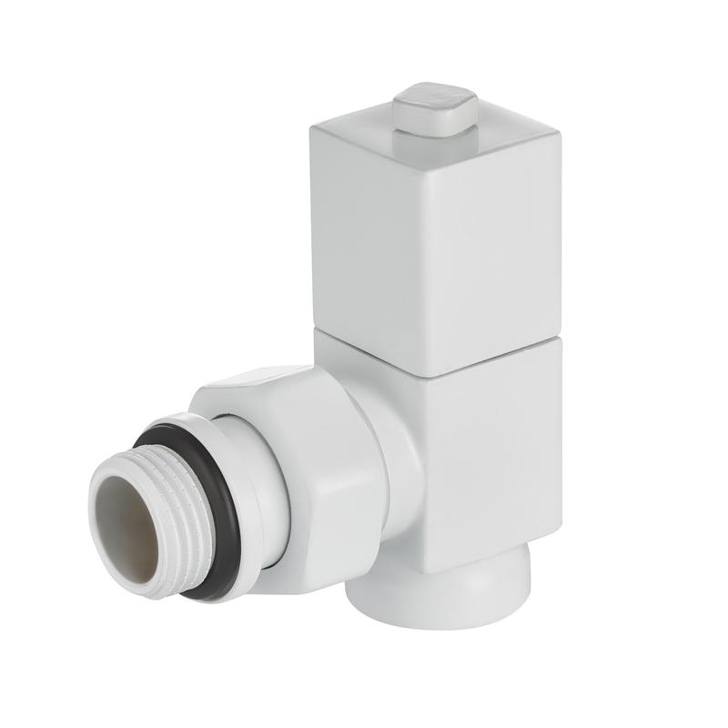 Набор дизайн-вентилей CUBE угловой 1/2дюйм бел. Royal Thermo НС-1422577