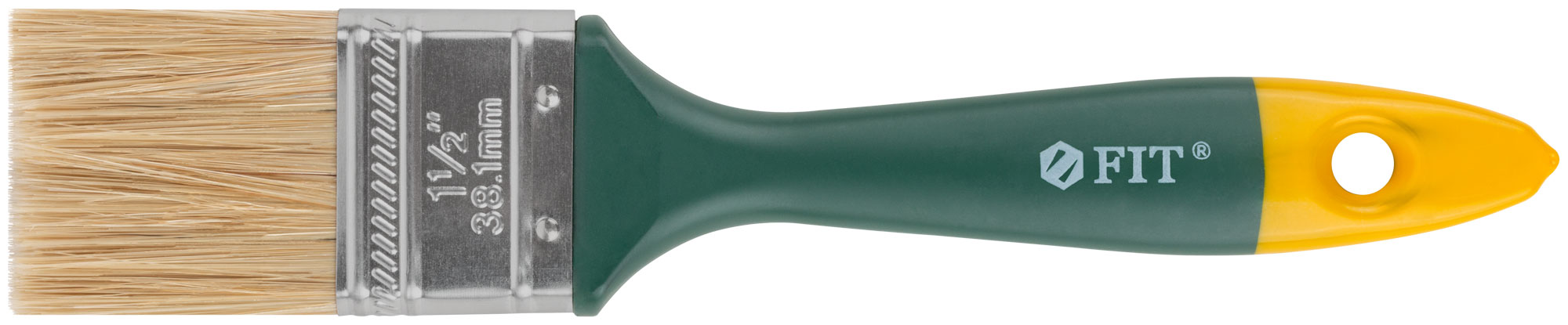 Кисть флейцевая "Контур", натур.светлая щетина, пластиковая ручка 1,5" (38 мм)