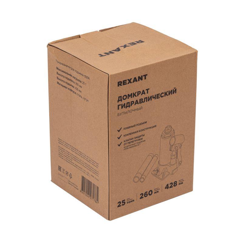 Домкрат гидравлический бутылочный 25т Rexant 80-0617