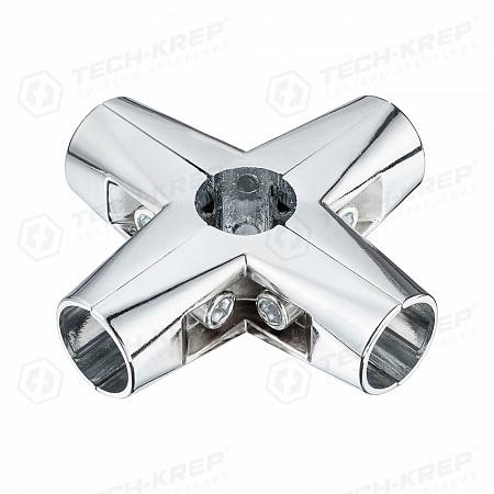 Соединитель 5-ти труб хром (уп.1шт) Tech-Krep/Zitar 127454