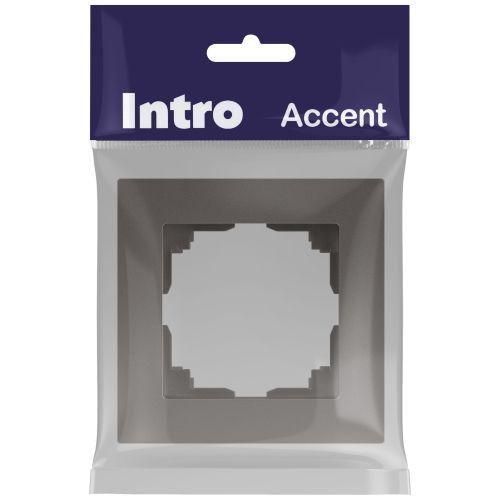 Рамка 1-м СП Accent 6-501-09 титан Intro Б0063769