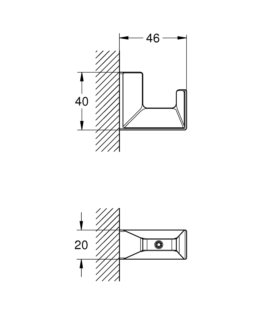 Крючок для банного халата Grohe Selection Cube 40782000