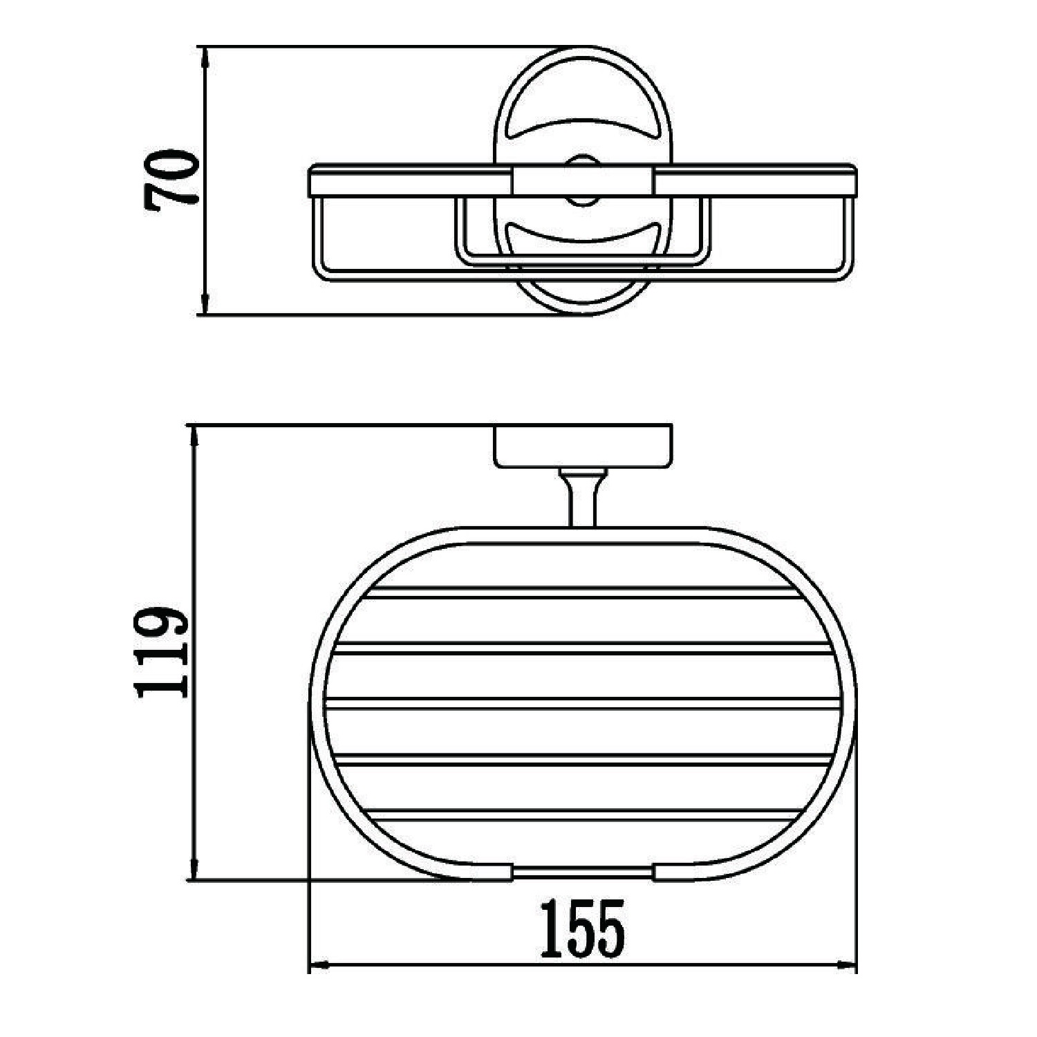 Мыльница Savol S-007032-1, хром
