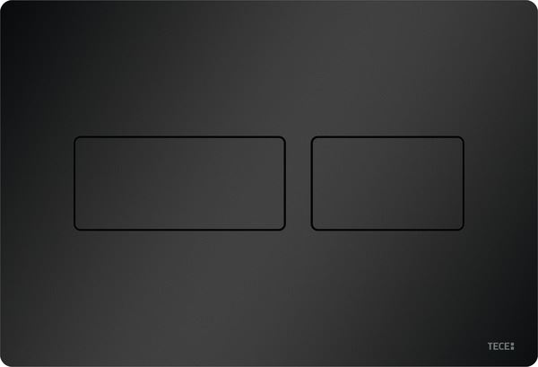 TECEsolid Кнопка смыва унитаза для системы двойного смыва черная матовая