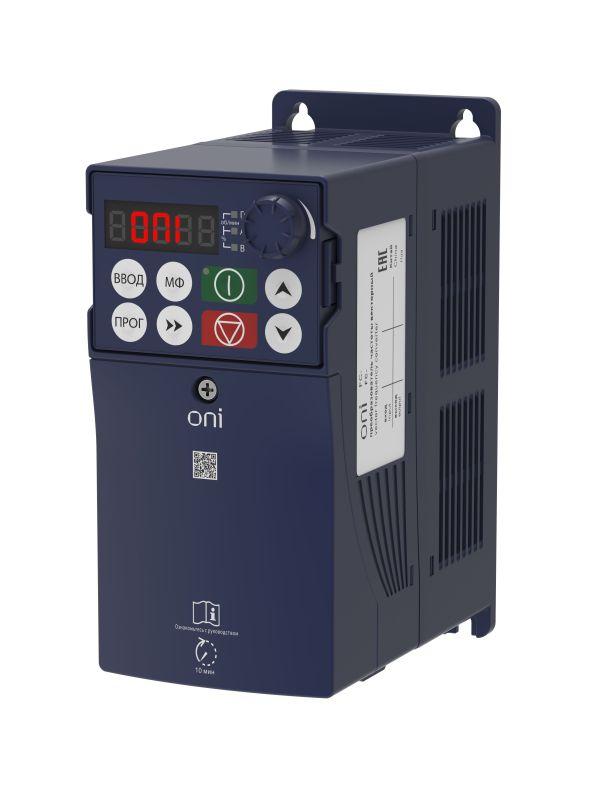 Преобразователь частоты FC-230 3Ф 380В 0.75кВт 2.5А встроен. тормозной модуль ONI FC-230-33-0075T