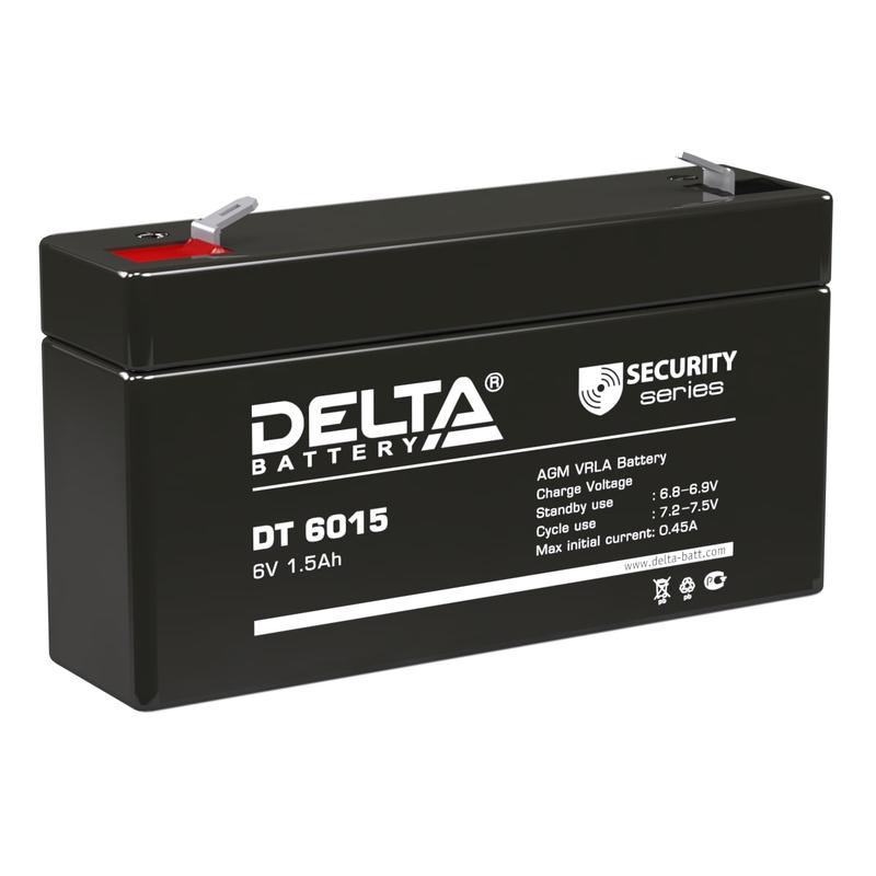 Аккумулятор ОПС 6В 1.5А.ч Delta DT 6015