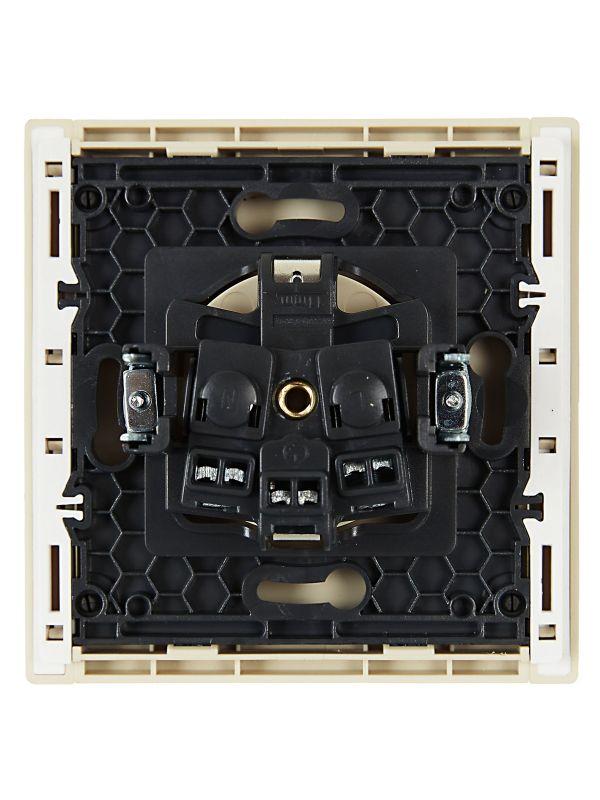 Розетка СП FORTE&PIANO FP416 16А с заземл. без защ. шторок винт. крепл. ваниль IEK FP-R11-16-K10