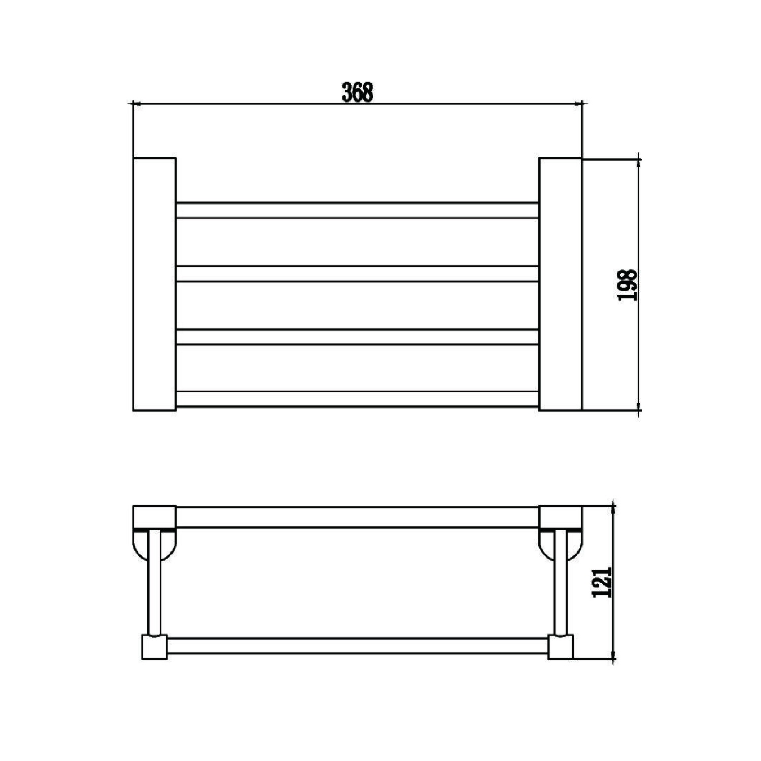 Полка для полотенец Savol S-407344, хром