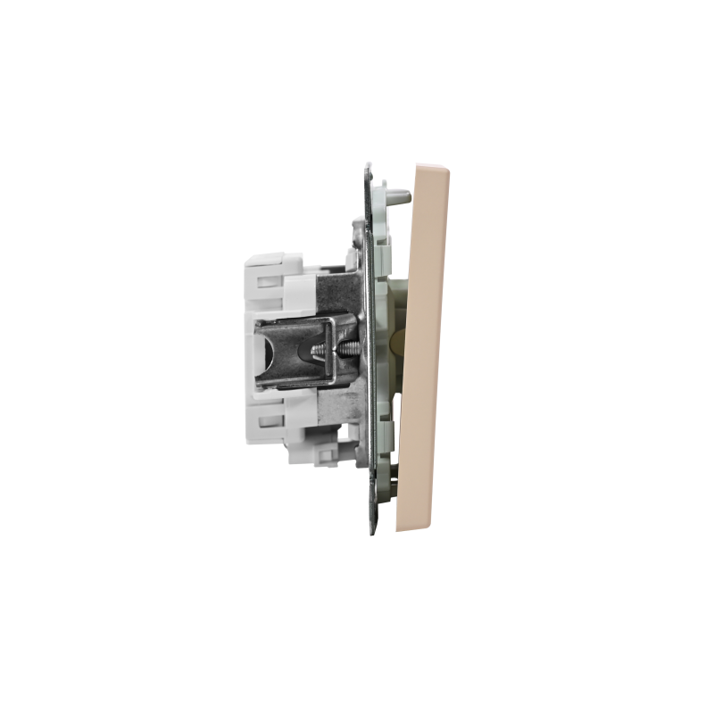 Выключатель кнопочный 1-кл. ArtGallery 10А с подсветкой механизм песочн. SE GAL001216