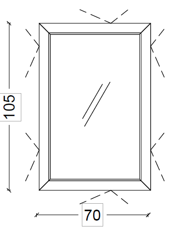 Зеркало Dolce Поталь 105x70см