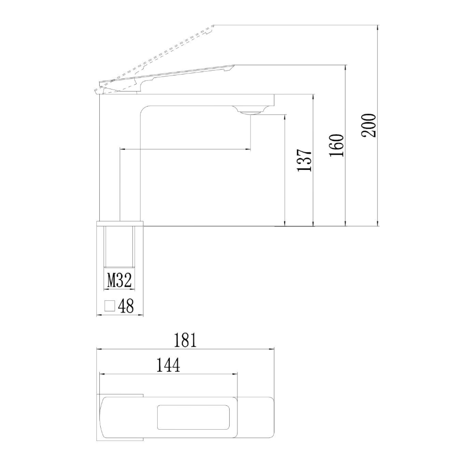 Смеситель для раковины Savol S-009001B, золото