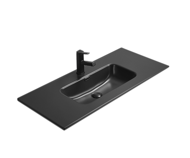Раковина Gid Bm9010s 72207 встраиваемая сверху черная матовая 101.5x46.5x17