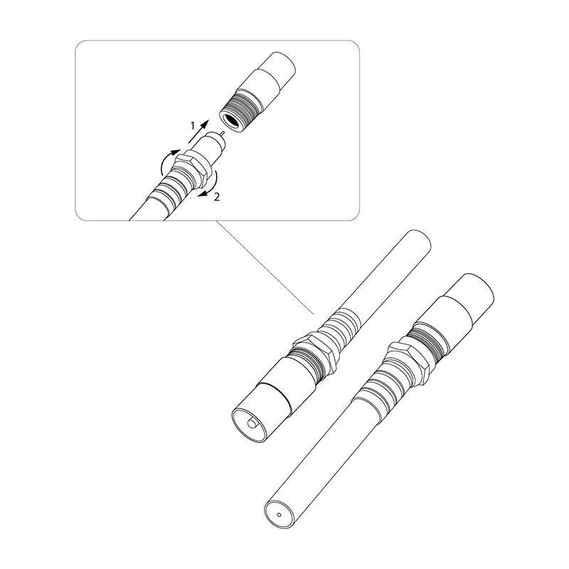 Переходник гнездо F-штекер TV Rexant 05-4303