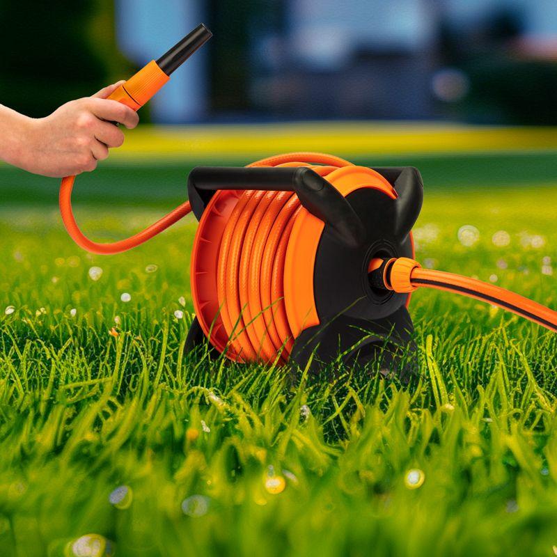 Катушка со шлангом 1/2дюйм 15м 3 коннектора 1 распылитель ЧЕТЫРЕ СЕЗОНА 62-0267