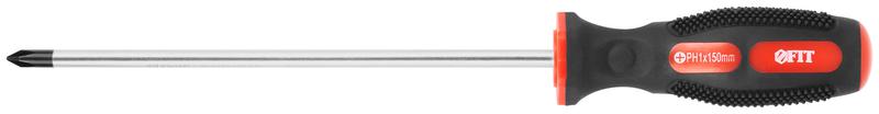Отвертка "Универсал" CrV сталь прорезиненная ручка профи 5х150мм РН1 FIT 55107