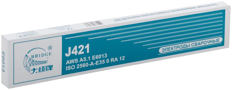 Электрод J421 "Bridge" (аналог ОК46) для низкоуглеродистых сталей 2.5х300мм (коробка 1кг) ВRIDGE 81791