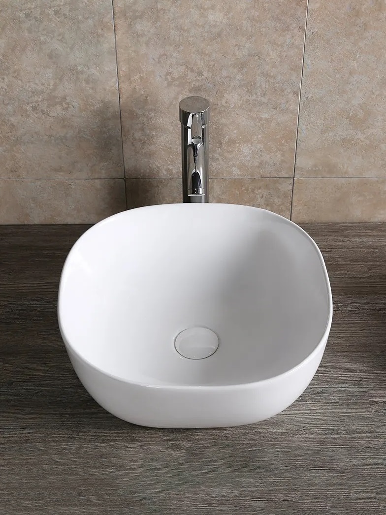 Раковина CR0077 накладная, белая, квадратная 410х410х145 Ceruttispa