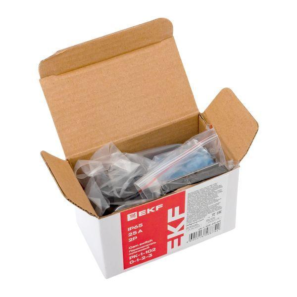 Переключатель кулачковый ПК-1-102 2п 25А "0-1-2-3" IP65 EKF pk-1-102-25-65