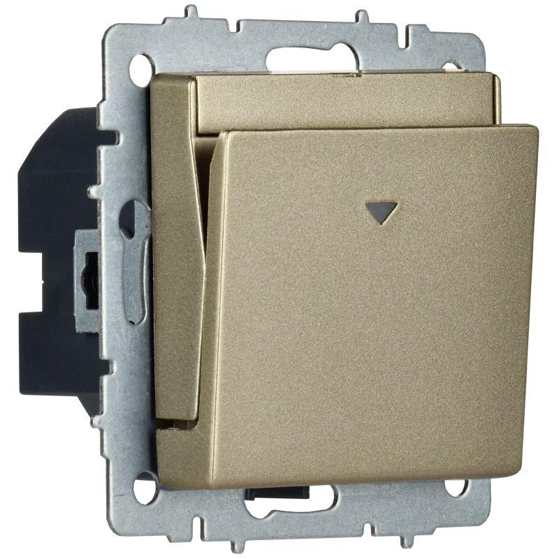 Выключатель карточный BRITE 30А ВС10-1-8-БрШ механизм шампань IEK BR-V11-0-10-K37