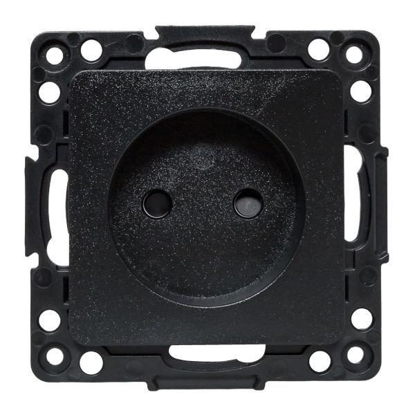 Розетка 1-м СП Стокгольм 10А IP20 без заземл. защ. шторки механизм черн. PROxima EKF EZR10-022-10