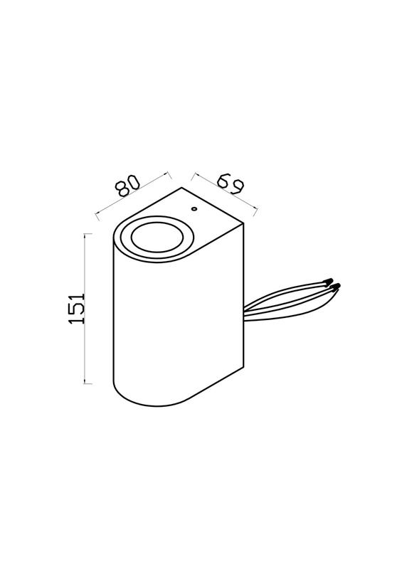 Светильник Slat 2х10Вт GU10 IP54 бра настен. Maytoni O044WL-02B