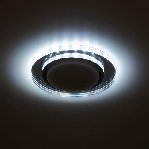 Светильник точечный DK LD51 MR GX53 встраив. со светодиод. подсветкой зеркальный ЭРА Б0057467