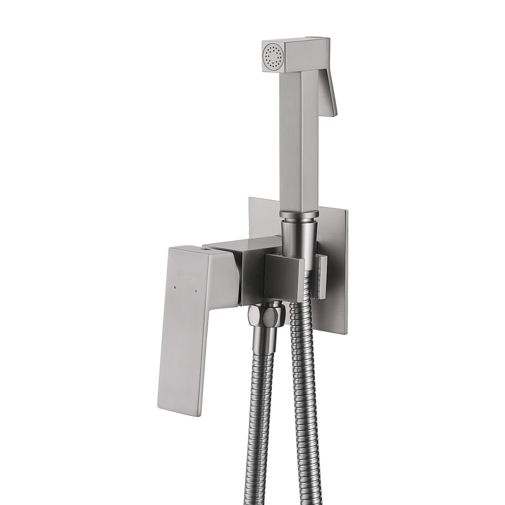 Смеситель ABBER Daheim AF8226SP с гигиеническим душем, сатин