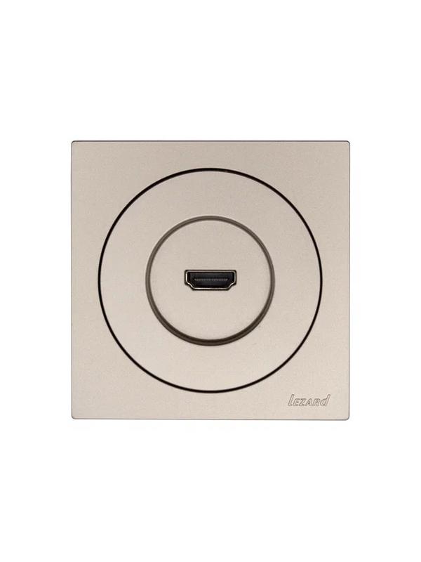 Розетка HDMI 1-м СП OSEN механизм титан LEZARD 743-3788-203