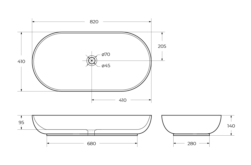 Накладная раковина BelBagno BB1349