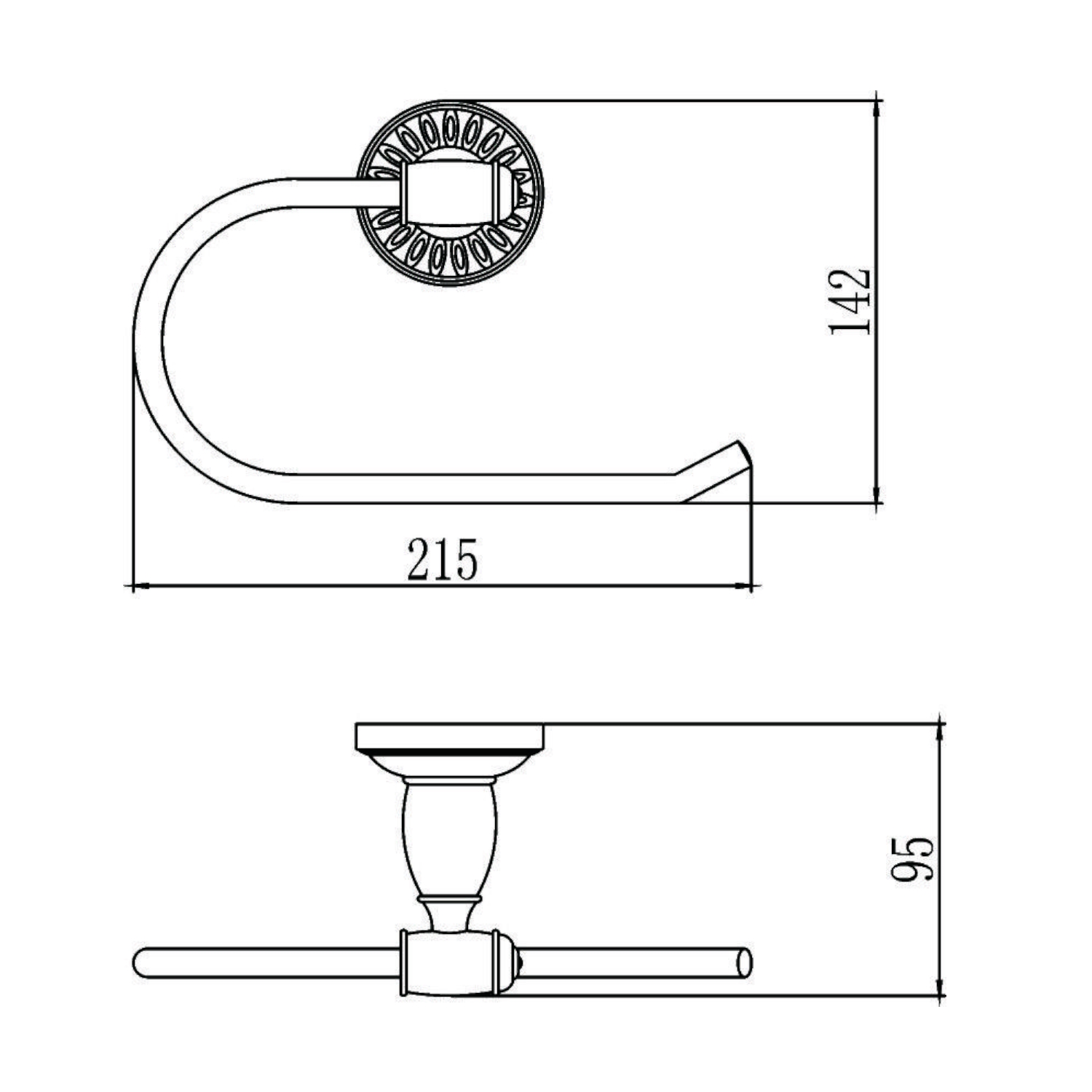 Полотенцедержатель Savol S-006660C, бронза
