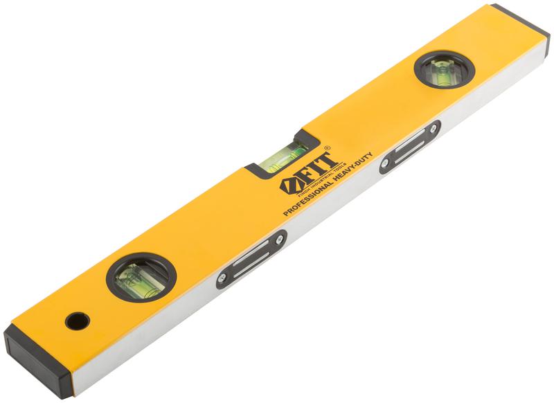 Уровень "Магнит" 3 глазка магниты шкала профи 400мм корпус усиленный желт. FIT 18244