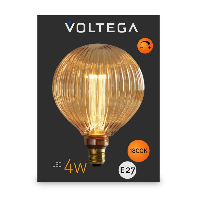 Лампа светодиодная Loft Led G125TВт 4Вт 1800К E27 DIM Voltega 8543