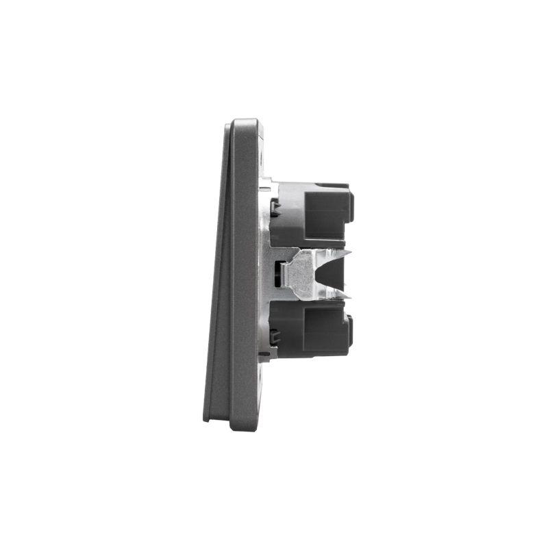 Выключатель проходной (переключатель) 1-кл. СП ROUND MIELE 10А титан Kranz KR-78-0708-2