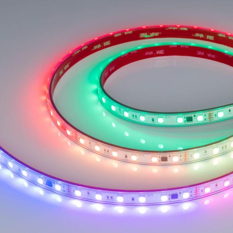 Лента светодиодная DMX-PFS-B60-12mm 24V RGB-PX6 14Вт/м IP68 5060 герметичная бегущий огонь (уп.5м) Arlight 039608
