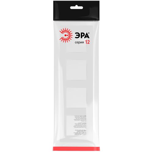 Рамка 4-м 12-5204-01М Классик бел. матов. Эра Б0067764