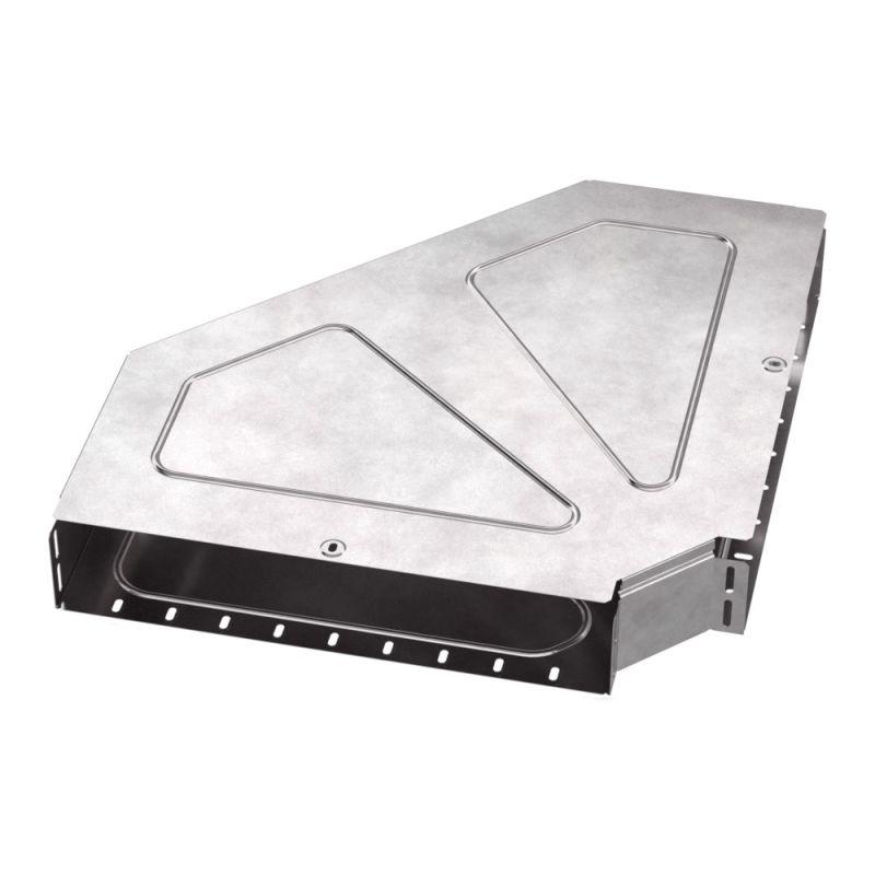 Угол для лотка горизонтальный 90град. 500х100 Стандарт с крышкой Промрукав PR16.0627