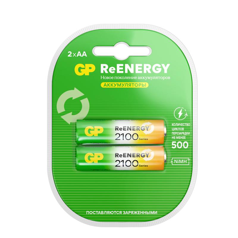 Аккумулятор AA/HR6 ReEnergy 1.2В 2000мА.ч (блист.2шт) GP 20279