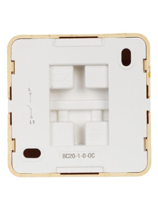 Выключатель 1-кл. ОП Октава 10А IP20 ВС20-1-0-ОС сосна GENERICA EVO10-K03-10-DC