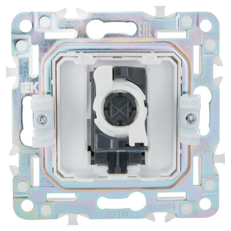 Розетка компьютерная RJ45 кат.5E SKANDY SK-K01T титан IEK SK-K10-1-K48