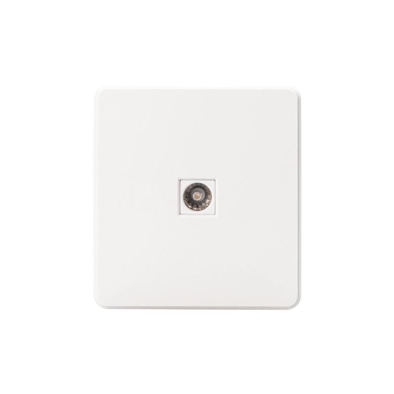 Розетка телевизионная TV СП ROUND MIELE перламутр Kranz KR-78-0723-1