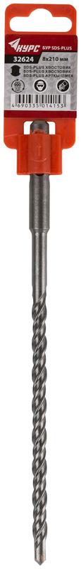 Бур по бетону SDS PLUS 8х210мм двойная резьба КУРС 32624