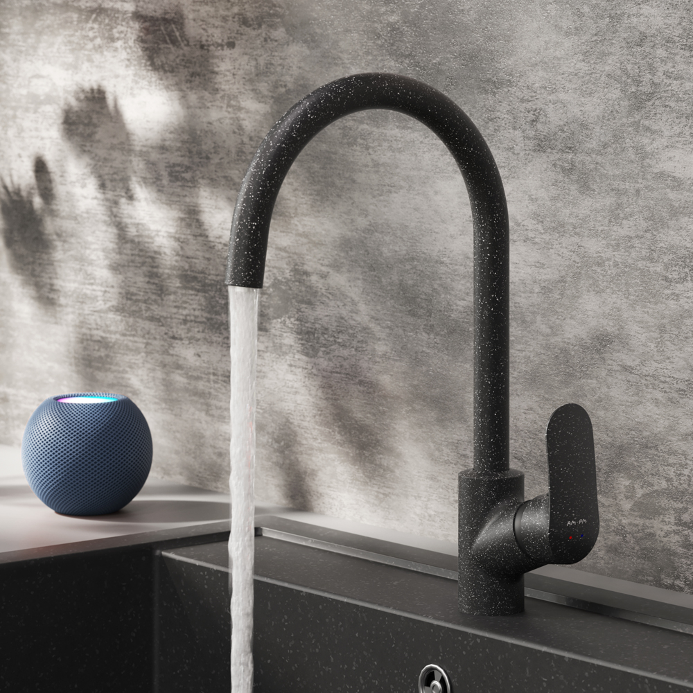 F8007722 Like, смеситель для кухни с каналом для питьевой воды, черный, шт.